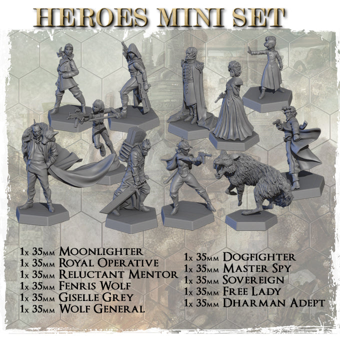 Breakdown of Carbon Grey Hero Mini Set