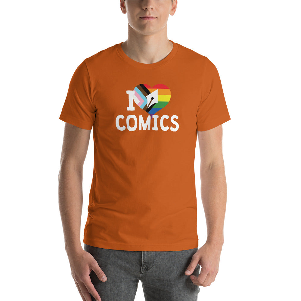 I make/love comics (pride on color) Unisex t-shirt