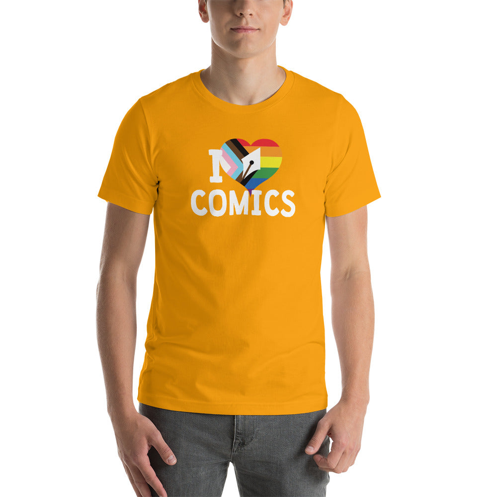 I make/love comics (pride on color) Unisex t-shirt