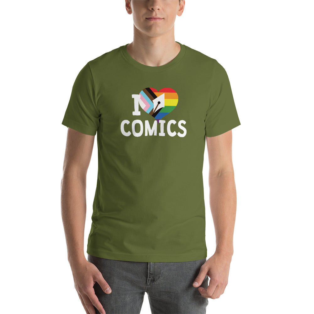 I make/love comics (pride on color) Unisex t-shirt