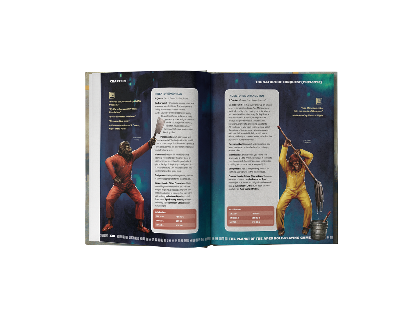 PLANET OF THE APES RPG: Ultra-Deluxe White Slipcase Set + Bonuses