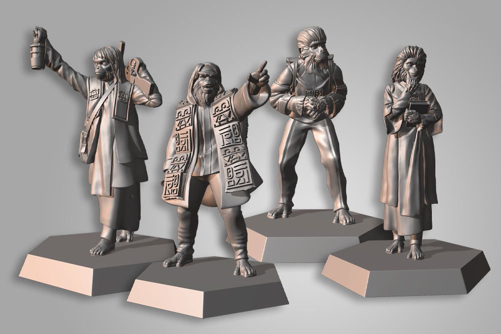 PLANET OF THE APES RPG: Extra Simian Minis (x4) – Magnetic Press LLC