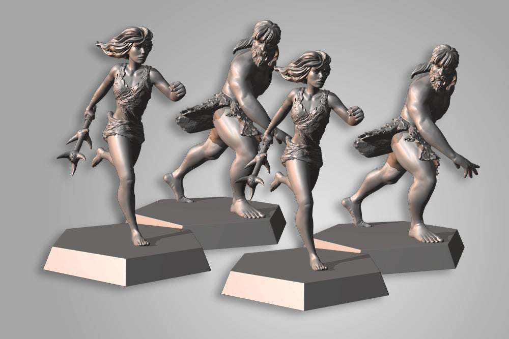 PLANET OF THE APES RPG: Extra Tribal Human Minis (x4)