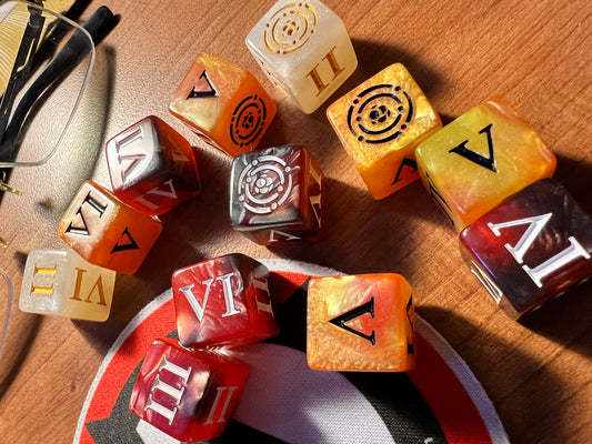 12 tabletop role-playing game dice