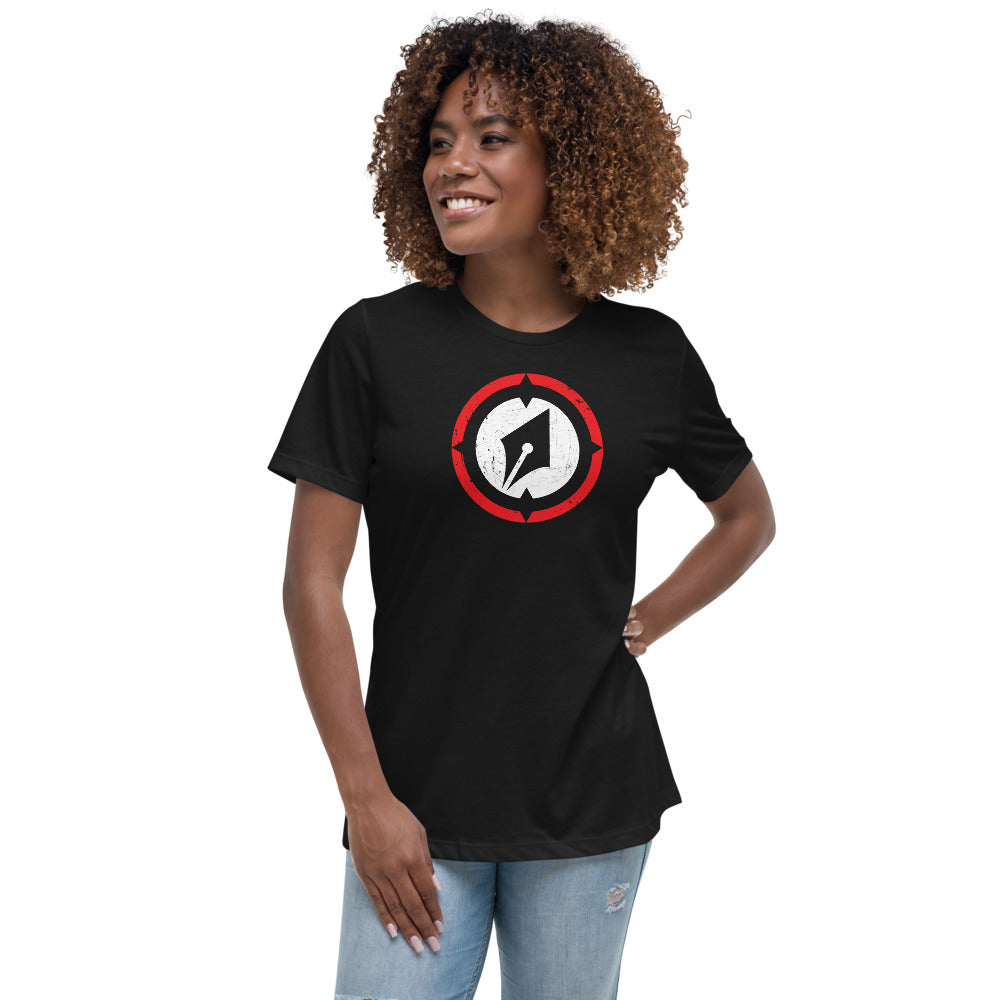Distressed Logo Women's Relaxed Tee