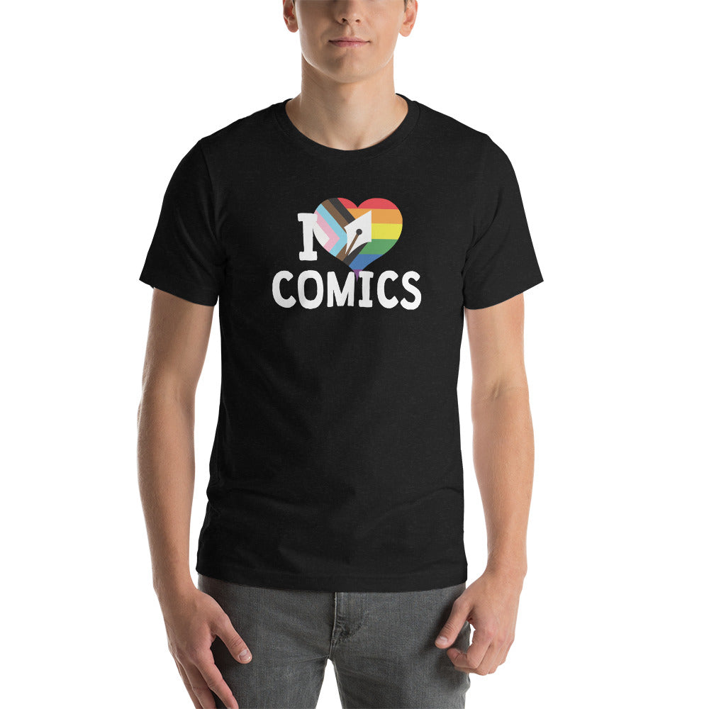 I make/love comics (pride on color) Unisex t-shirt