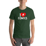 I make/love comics (on color) Unisex t-shirt